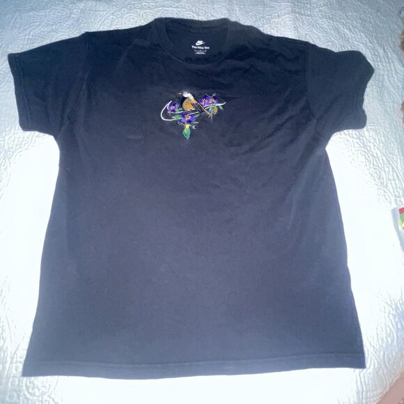Nike‎ Embroidered Canary Bird Floral T-Shirt Heavyweight Men's L - Picture 1 of 6